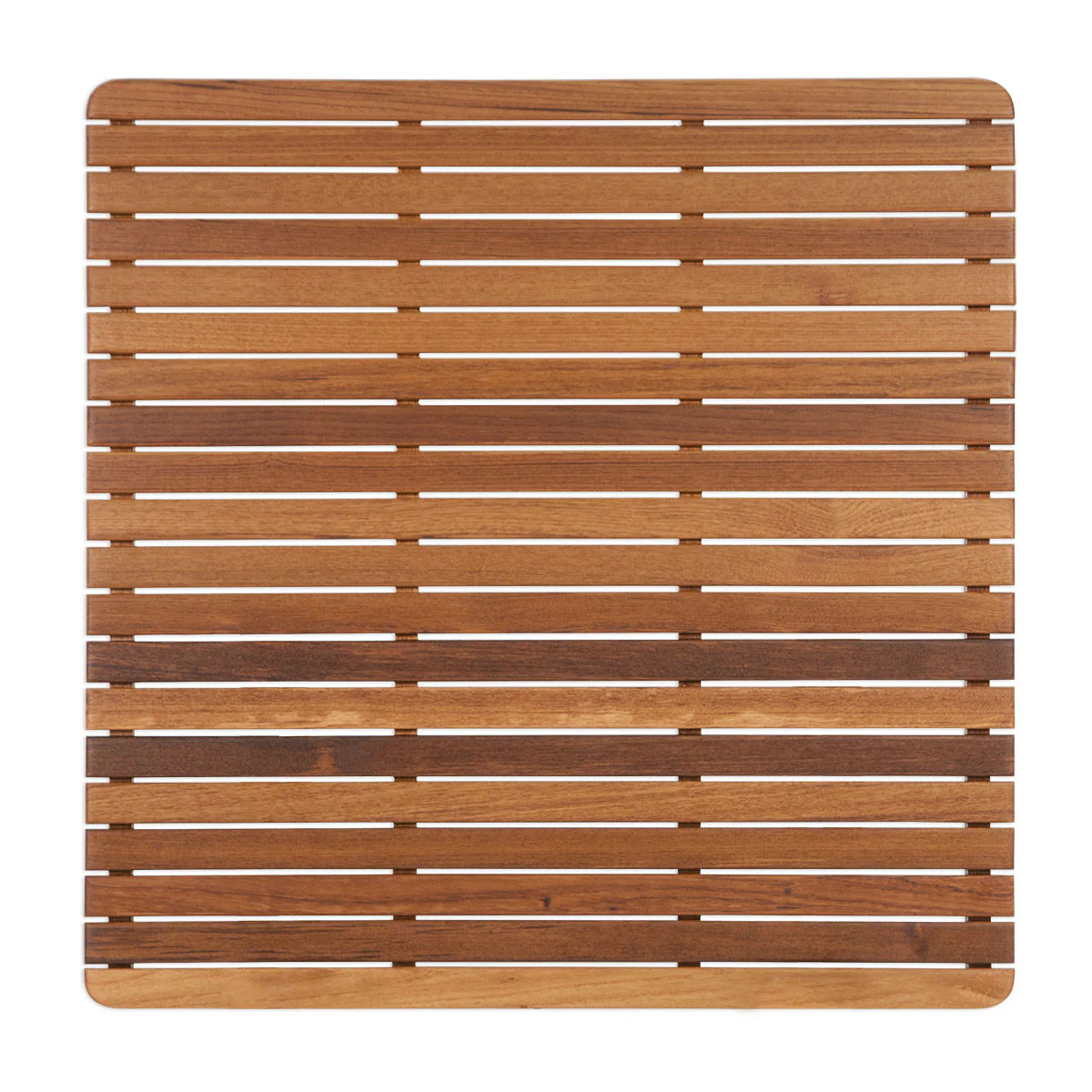 Is the 30x30 bathroom rug made of Plantation Teak?