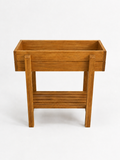 Teak Elevated Storage Box with Shelf