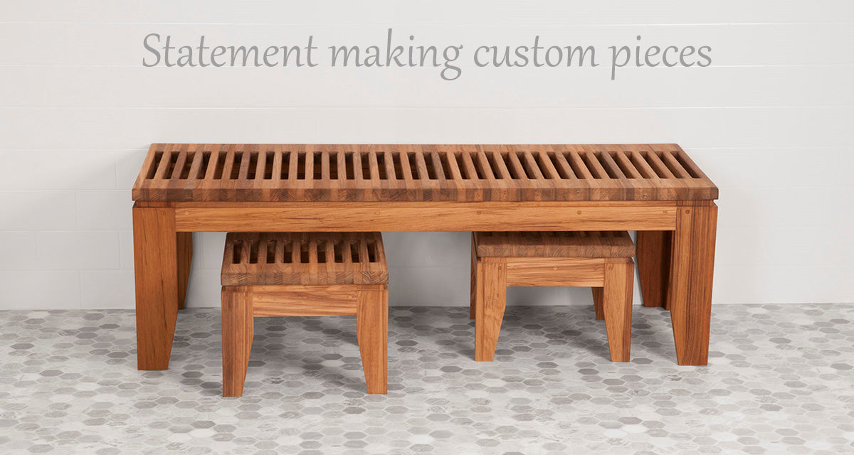 Stunning Teak benches and stools handcrafted by Teakworks4u