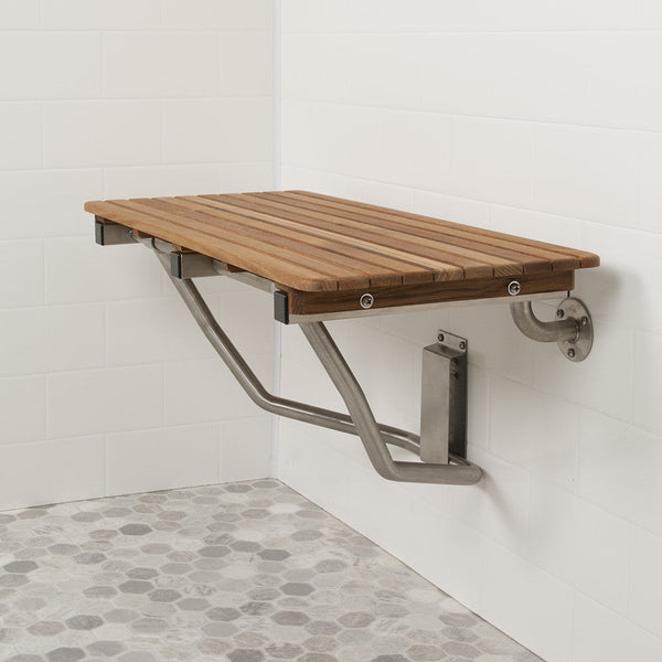32" Rectangular ADA Compliant Teak Shower Bench Seat