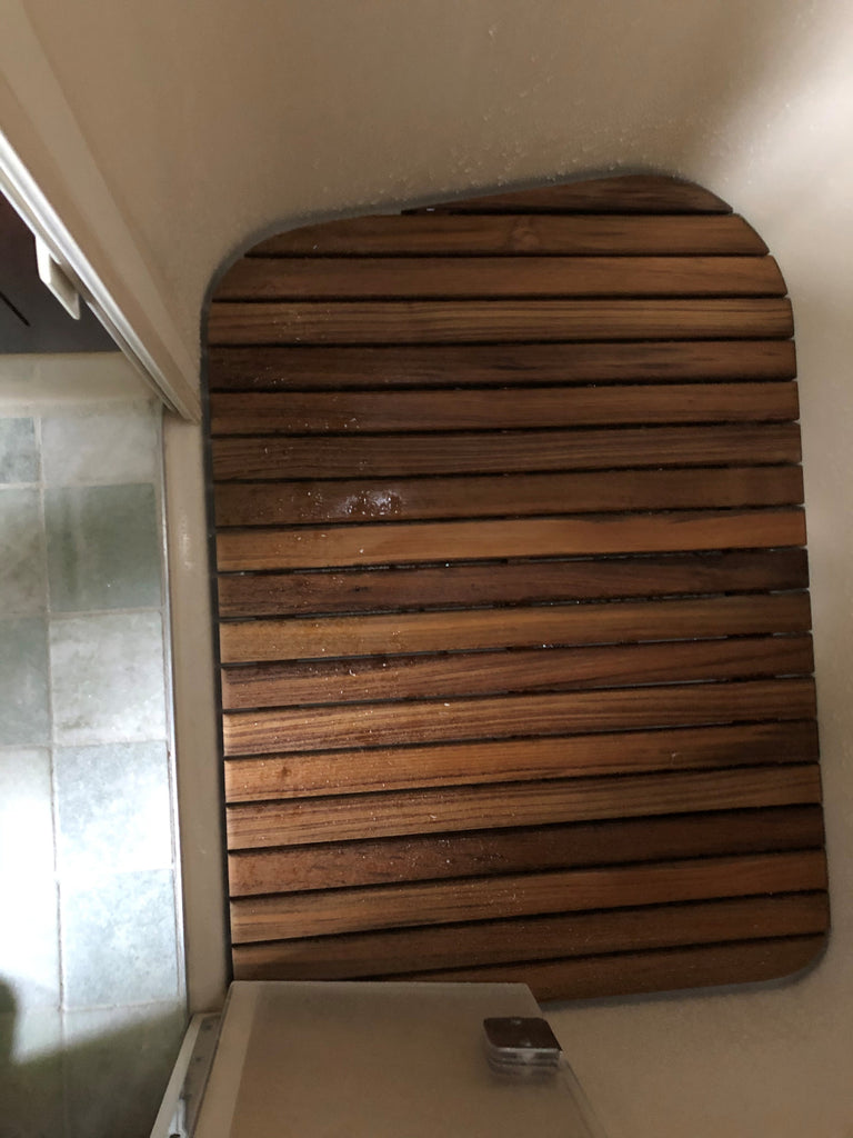 Custom Teak Shower Mat, Interlocking Mat