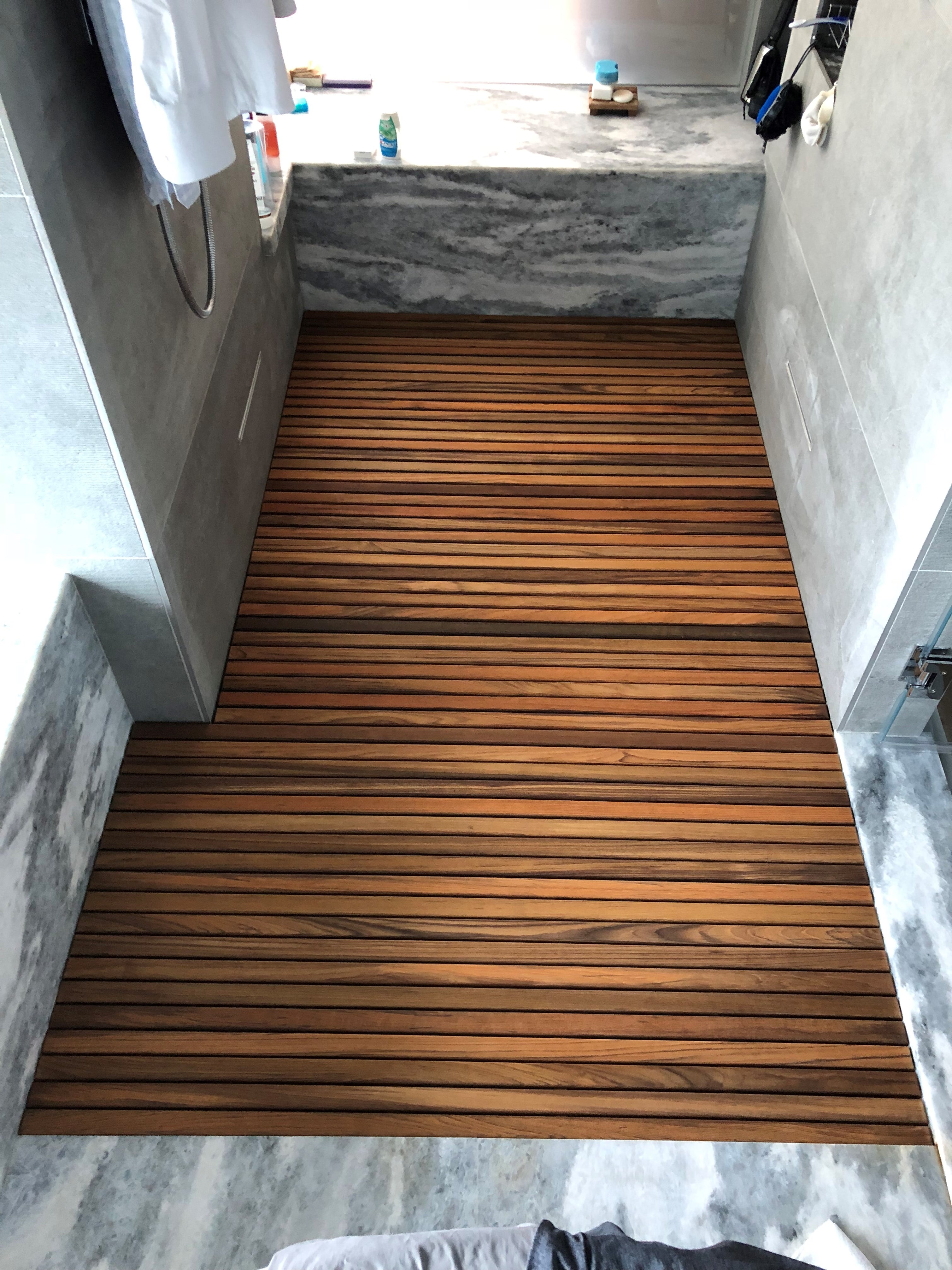 Custom Teak Shower Mat Interlocking Mat Teakworks4u