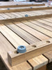 30" x 30" Teak Bath or Shower Mat with Rounded Corners