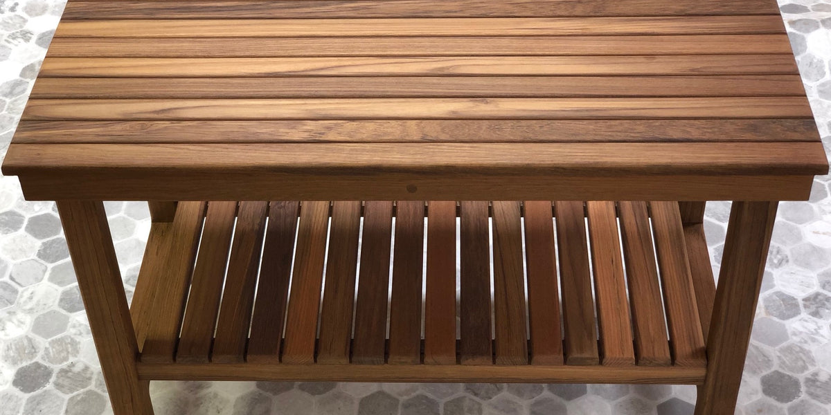 Teak shower chair sales