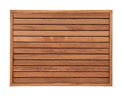 Mei Teak Bathroom Floor Mat - Black Teak | Signature Hardware