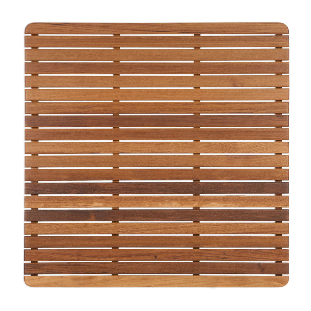 30 x 30 Shower Mat  Teak Wood Bath Mat – Teakworks4u