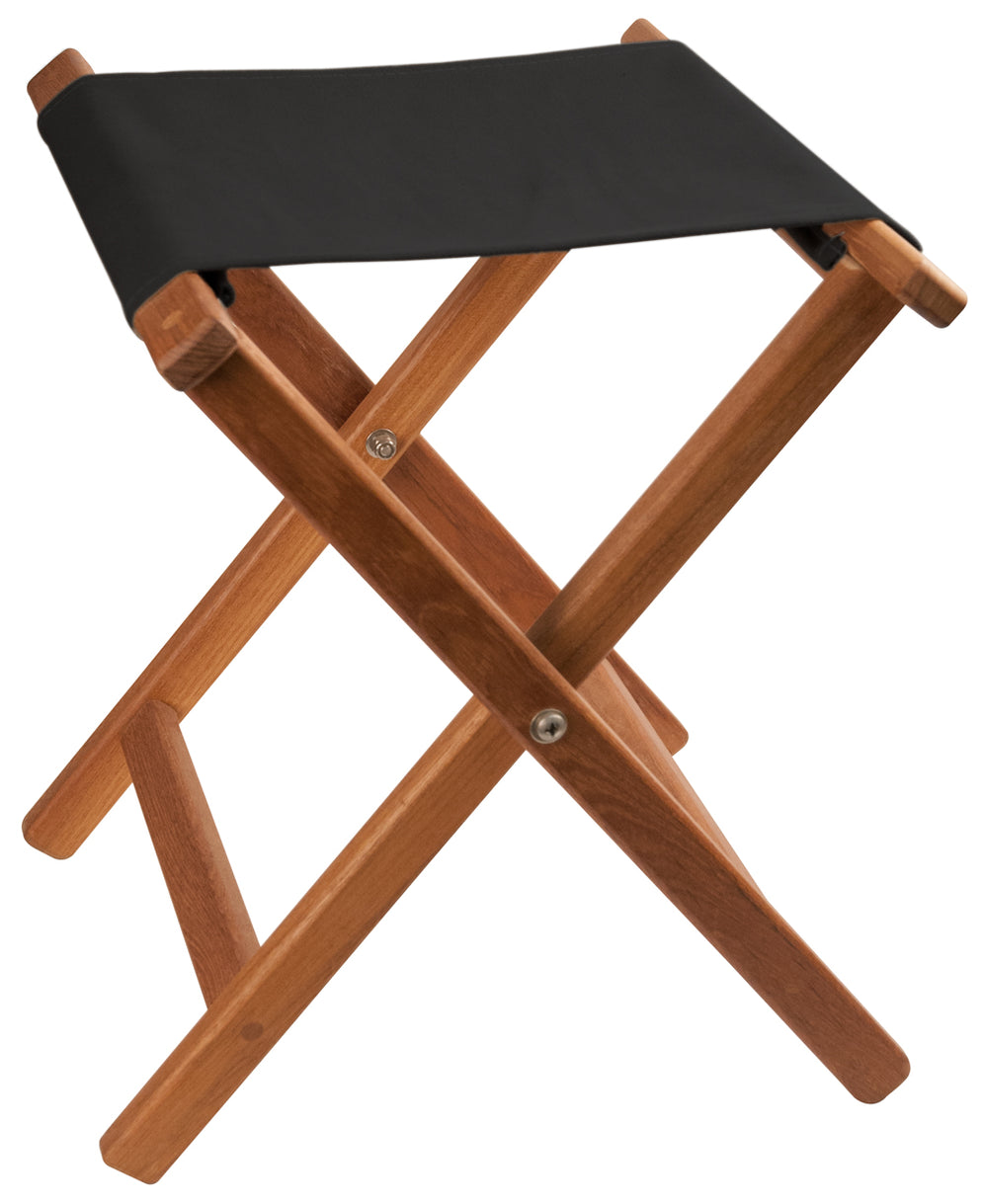 Folding Canvas Teak Camp Stool Canvas Seat Teakworks4u